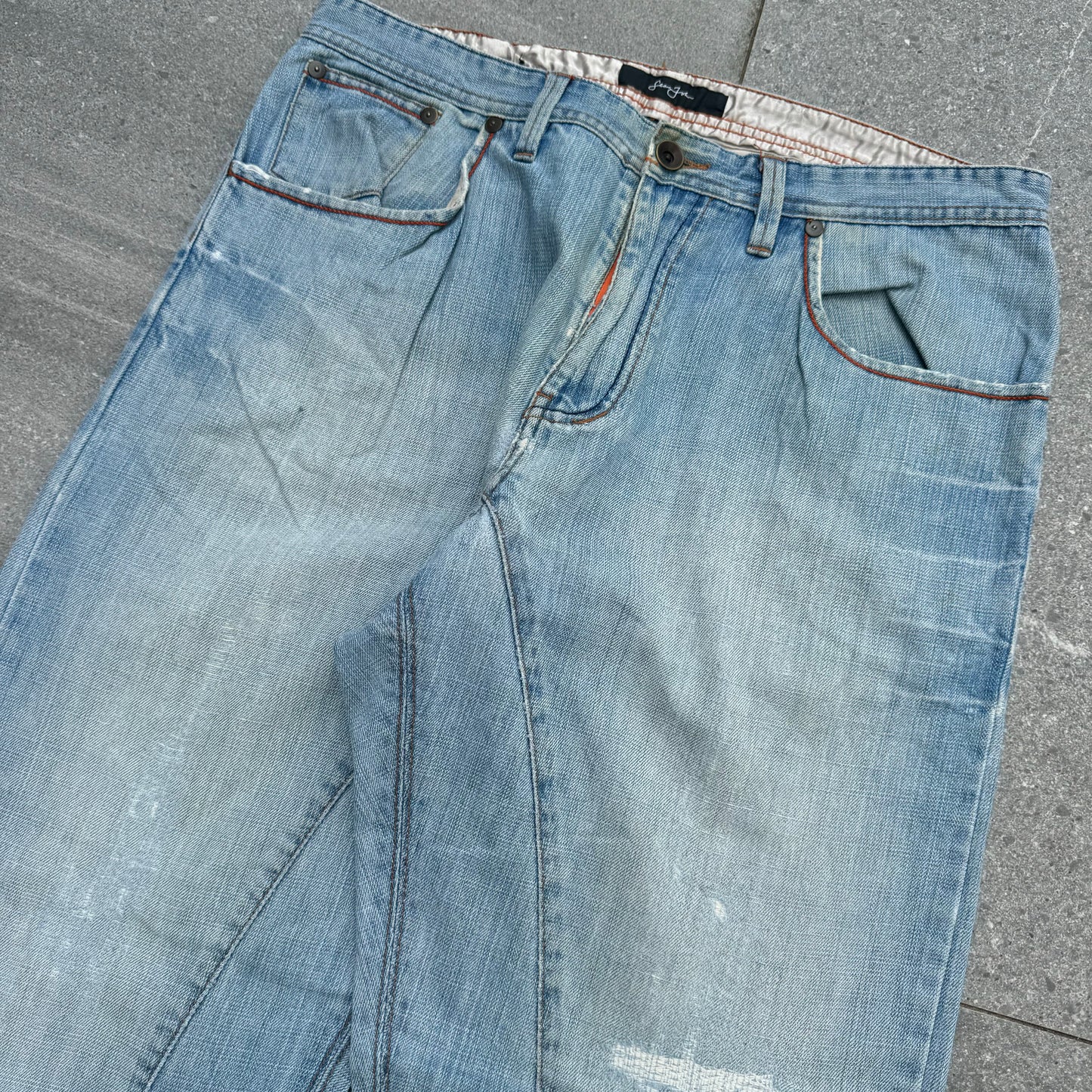 sean john bootcut (with real nice repairs) - 34x32”