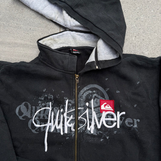 i have never seen this before. quiksilver hybrid zip - L