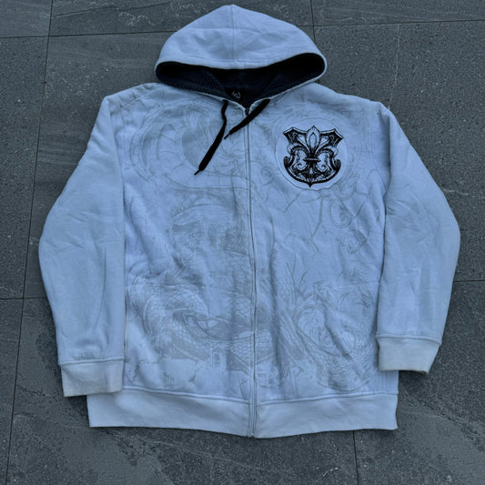 affliction style hoodie - L