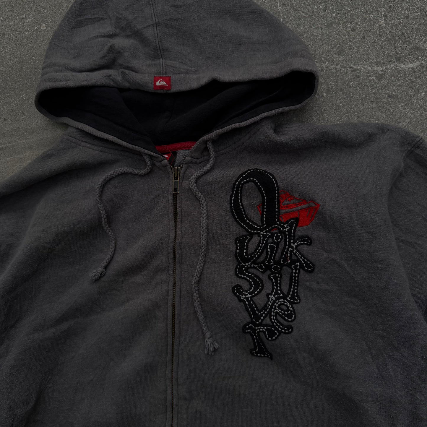 quiksilver front hit hoodie - L