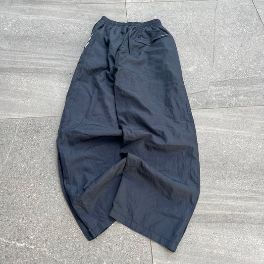 navy wide leg adidas trackies - 28”