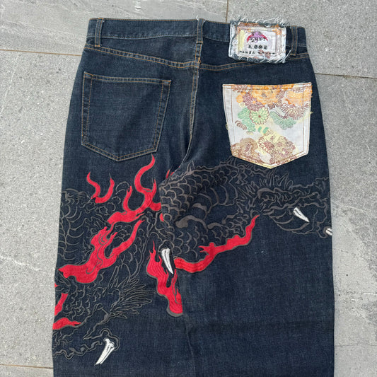 script japanese denim jeans (grail) - 34x29”