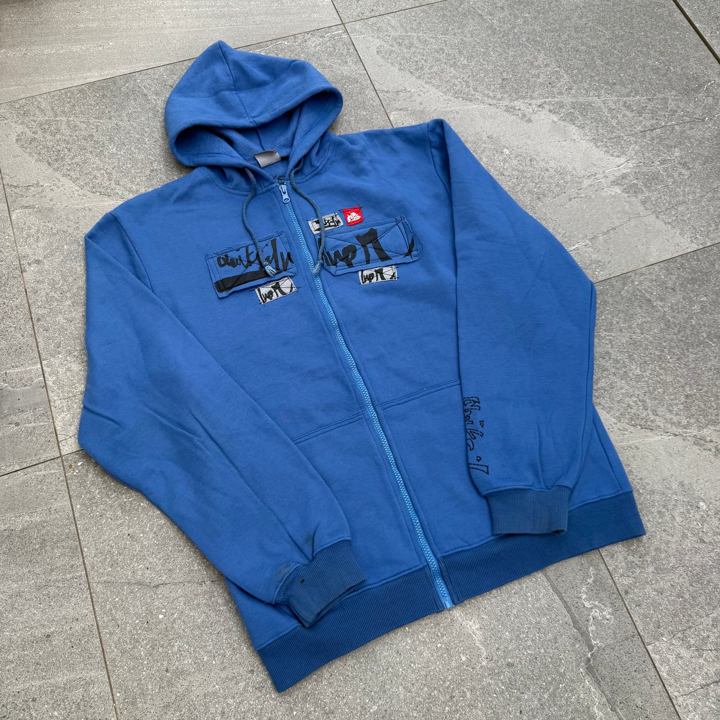 patchwork quiksilver zip up - L