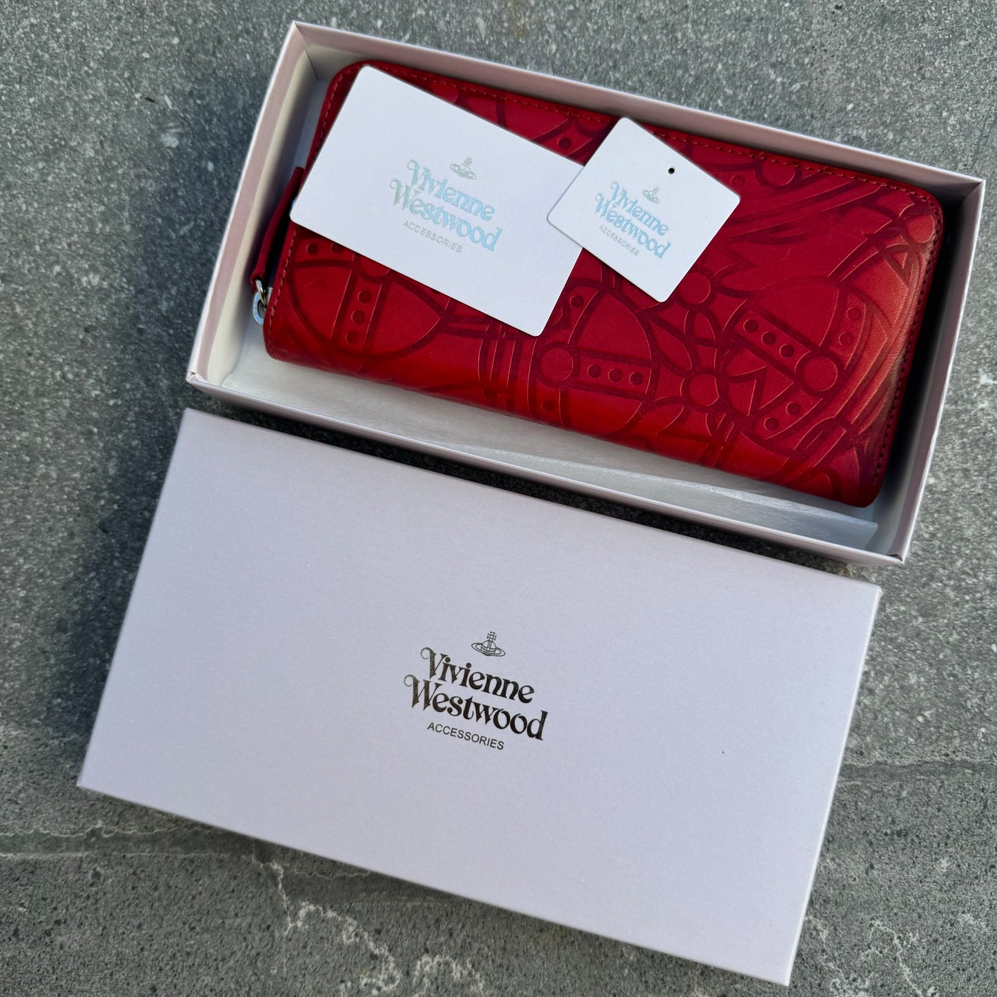 grail vivienne westwood debossed orb purse