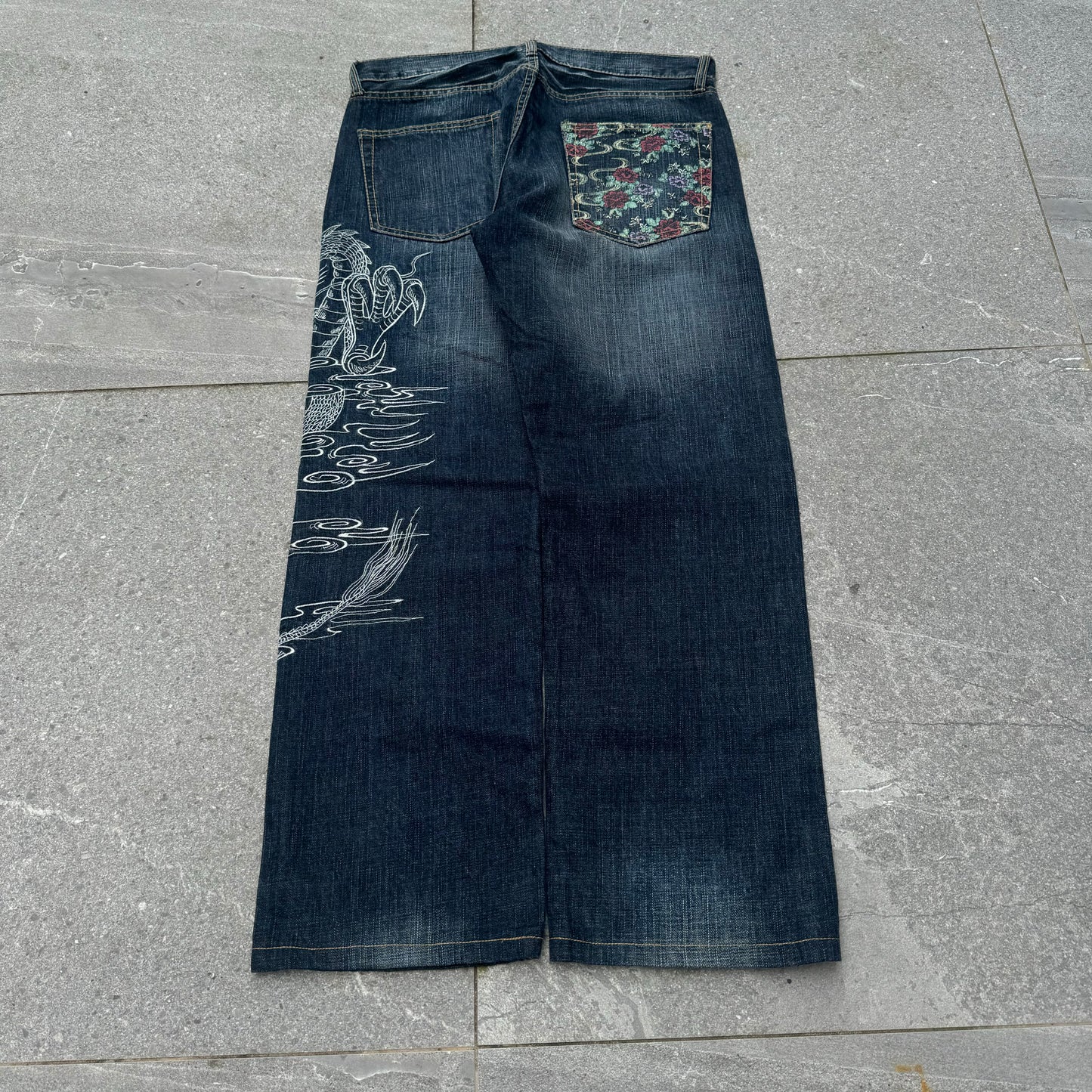 goated memory special indigo fades - 32x30”