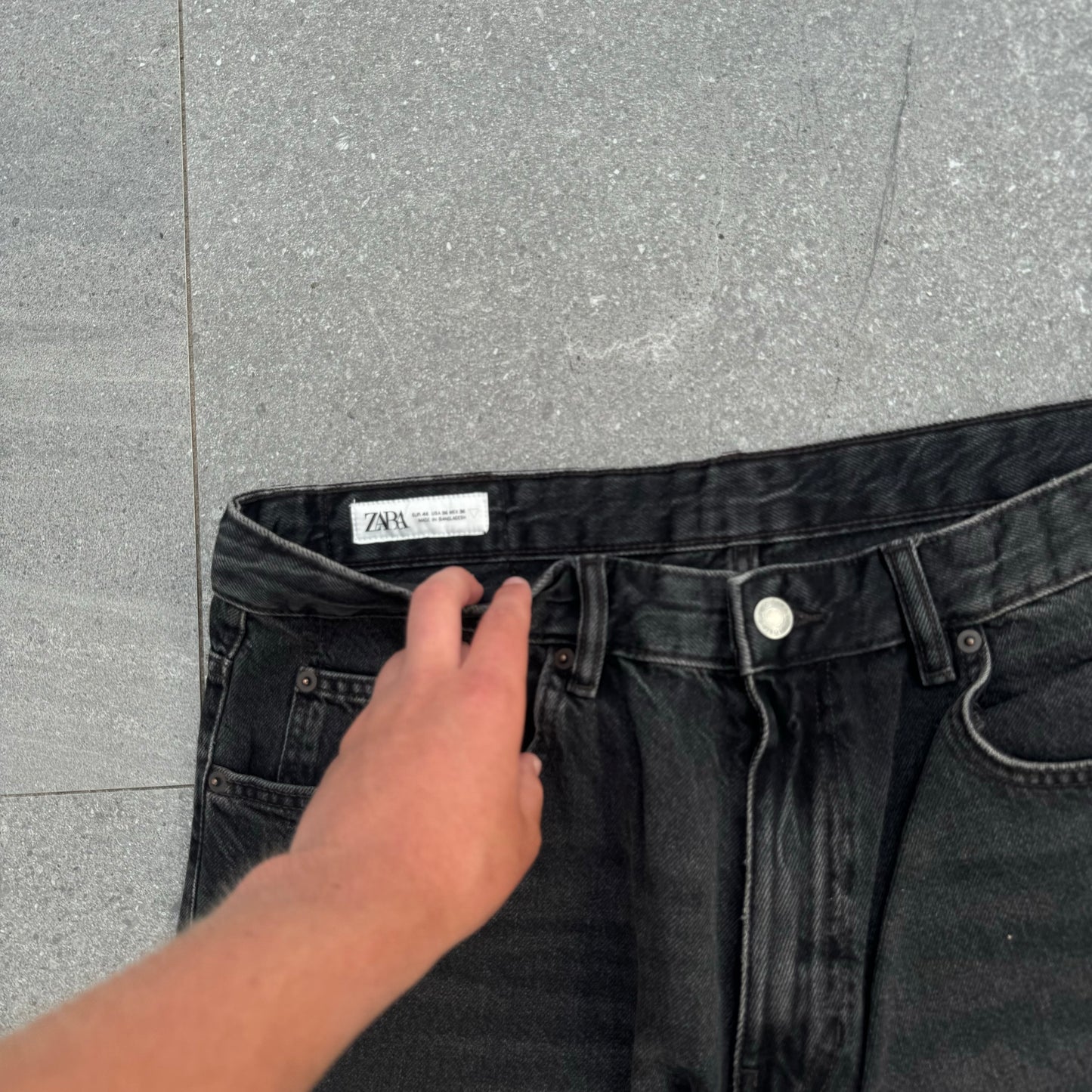 faded black jorts - 36x12.5”