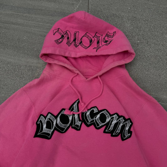 pink volcom hoodie (so tuff) - L