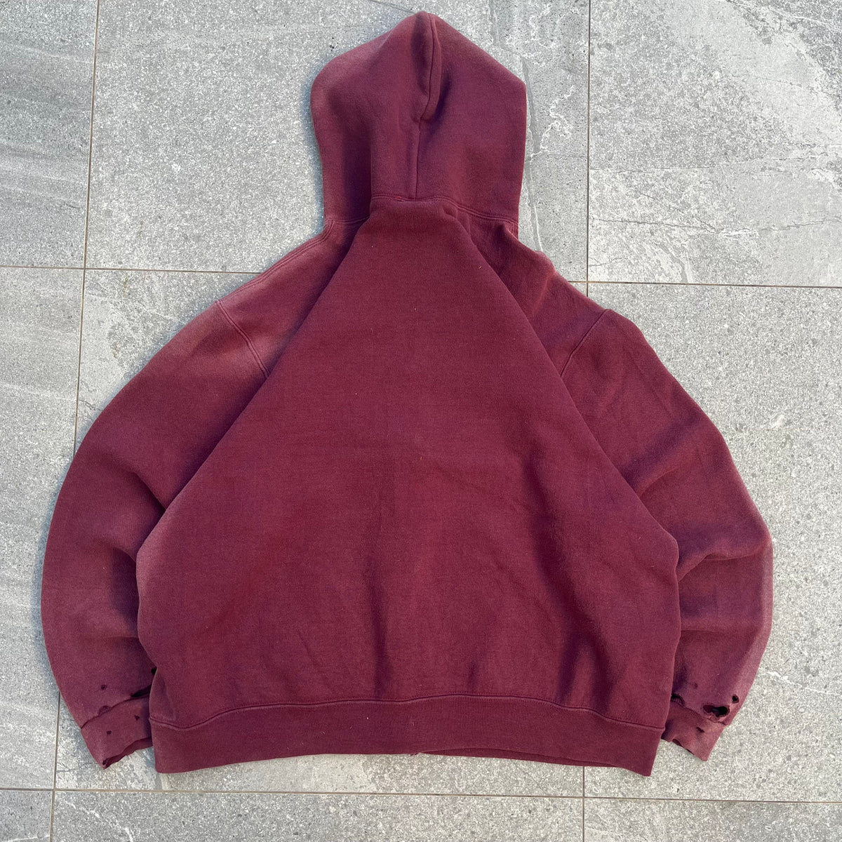 90s maroon zip - L