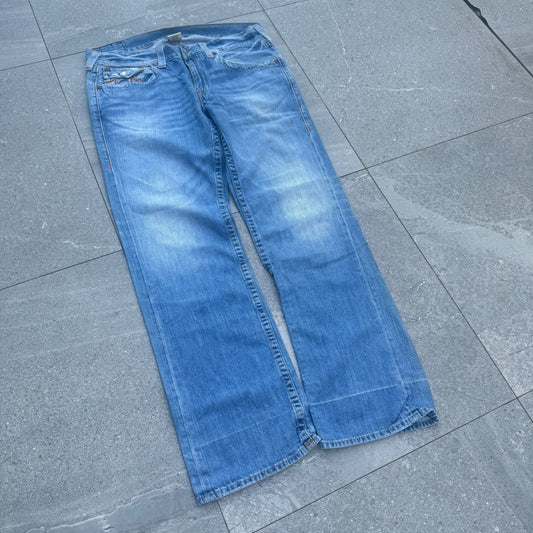 truey rainbow stitch straight legs - 36x34”