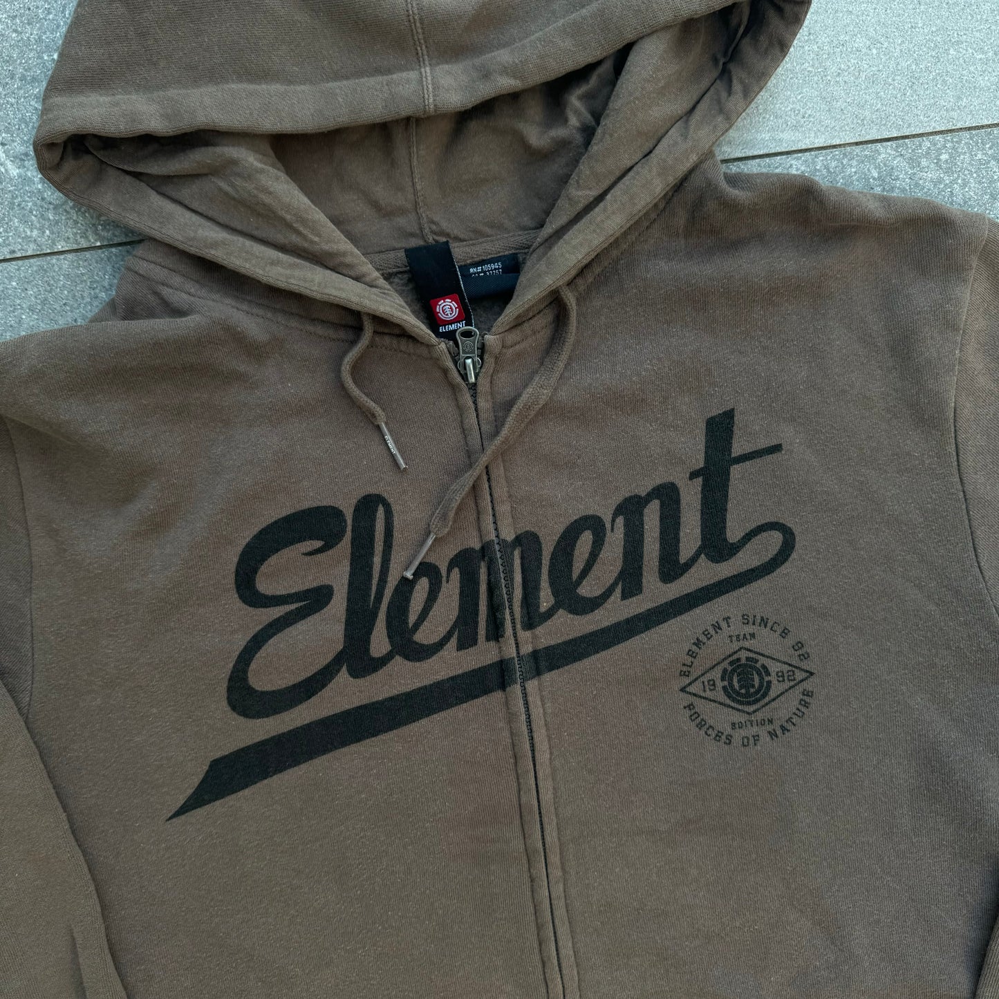 cozy brown element hoodie - L