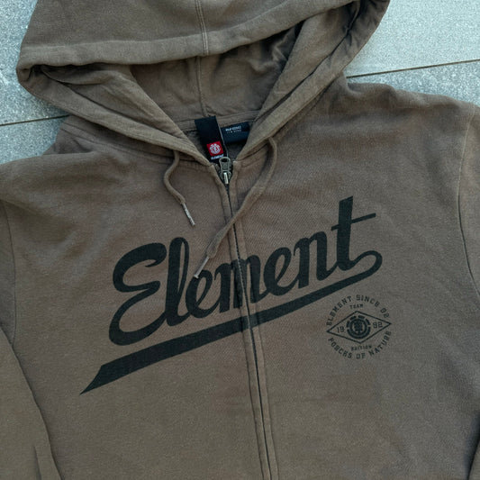 cozy brown element hoodie - L
