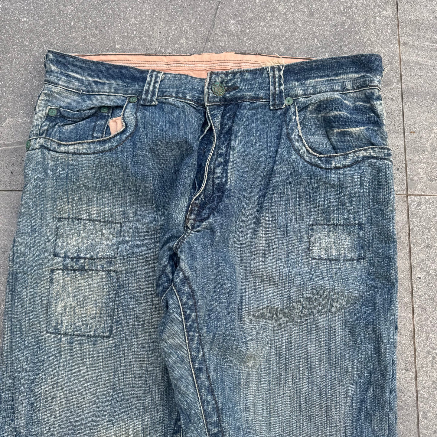 craziest patchwork bootcuts - 36x30”
