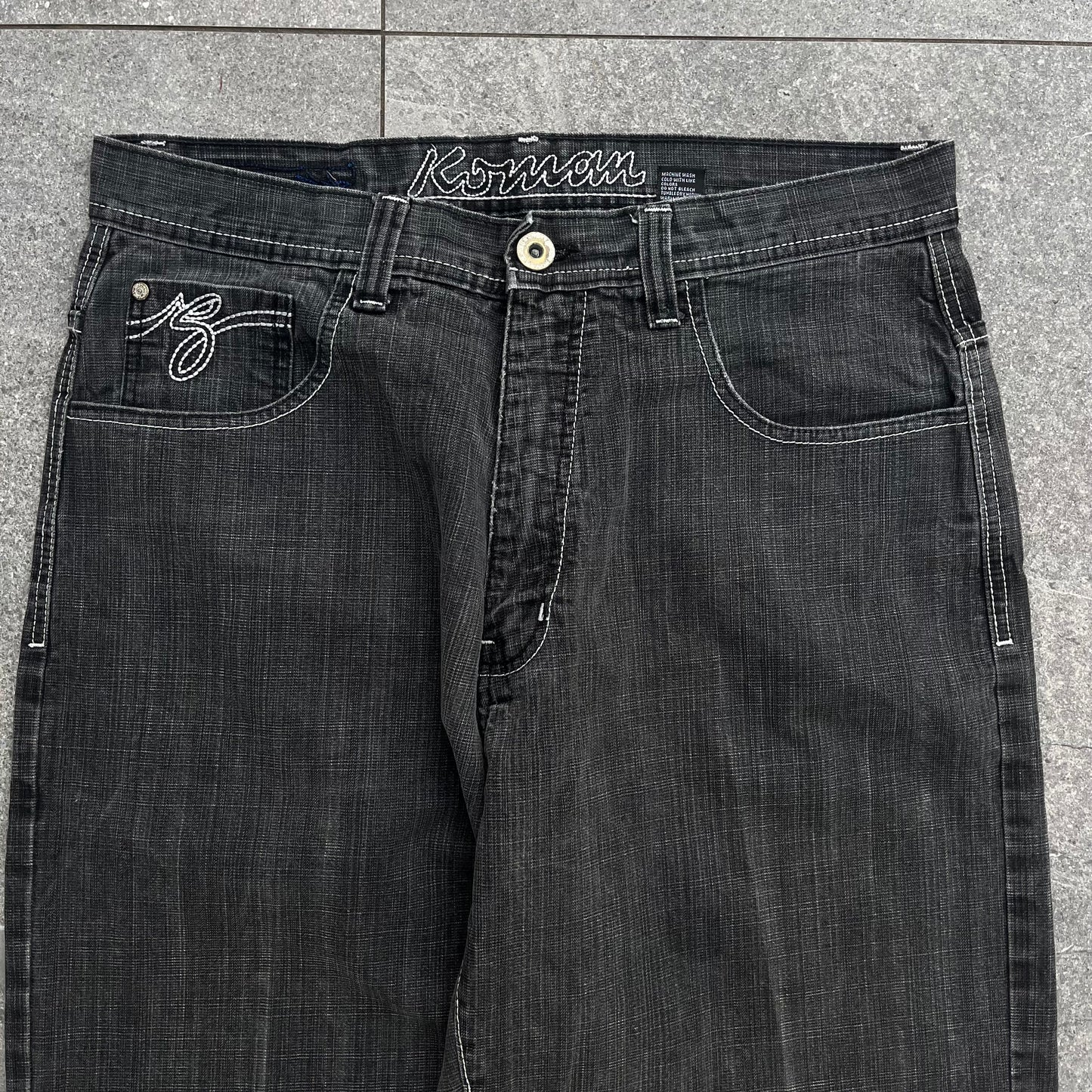 beautiful embroidered koman jeans - 36x32”