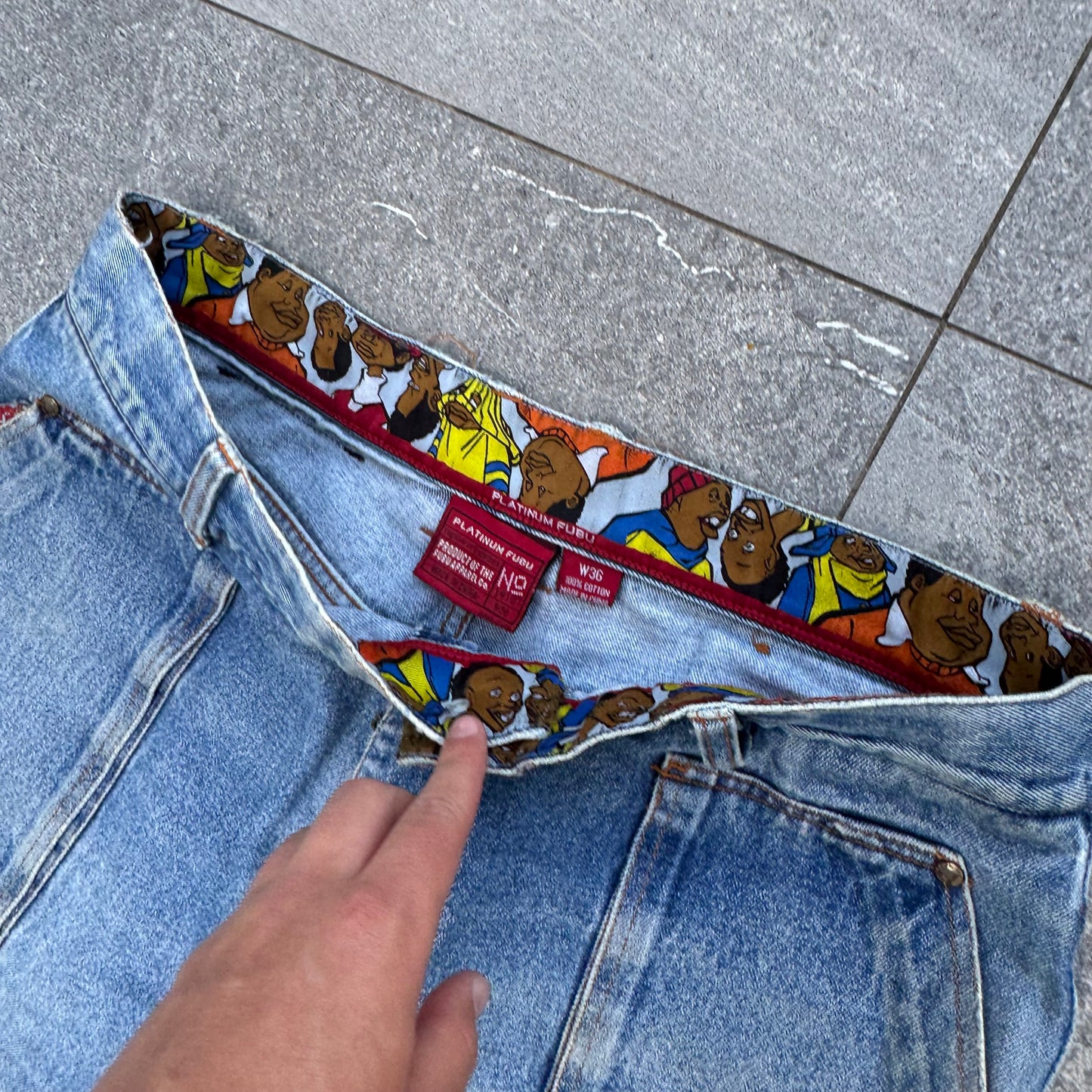 insane fubu fat albert jorts - 36x14”