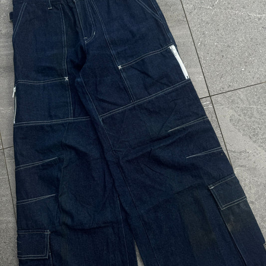nutttty as fuck rave style jeans - 30x32” (12.5” leg opening)