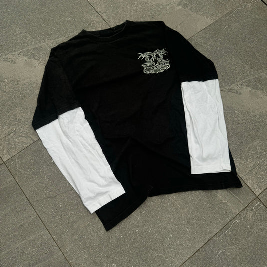 rhinestone detailed tribal longsleeve - XL