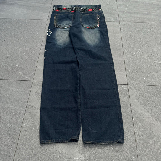 beautiful koi japanese jeans - 34x34”