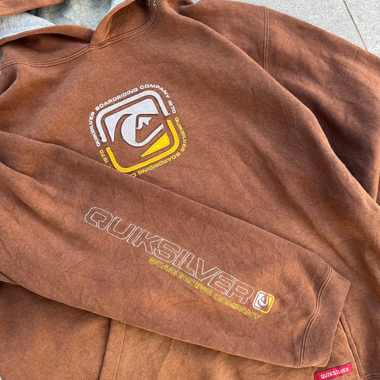 autumn spec quiksilver hoodie - S