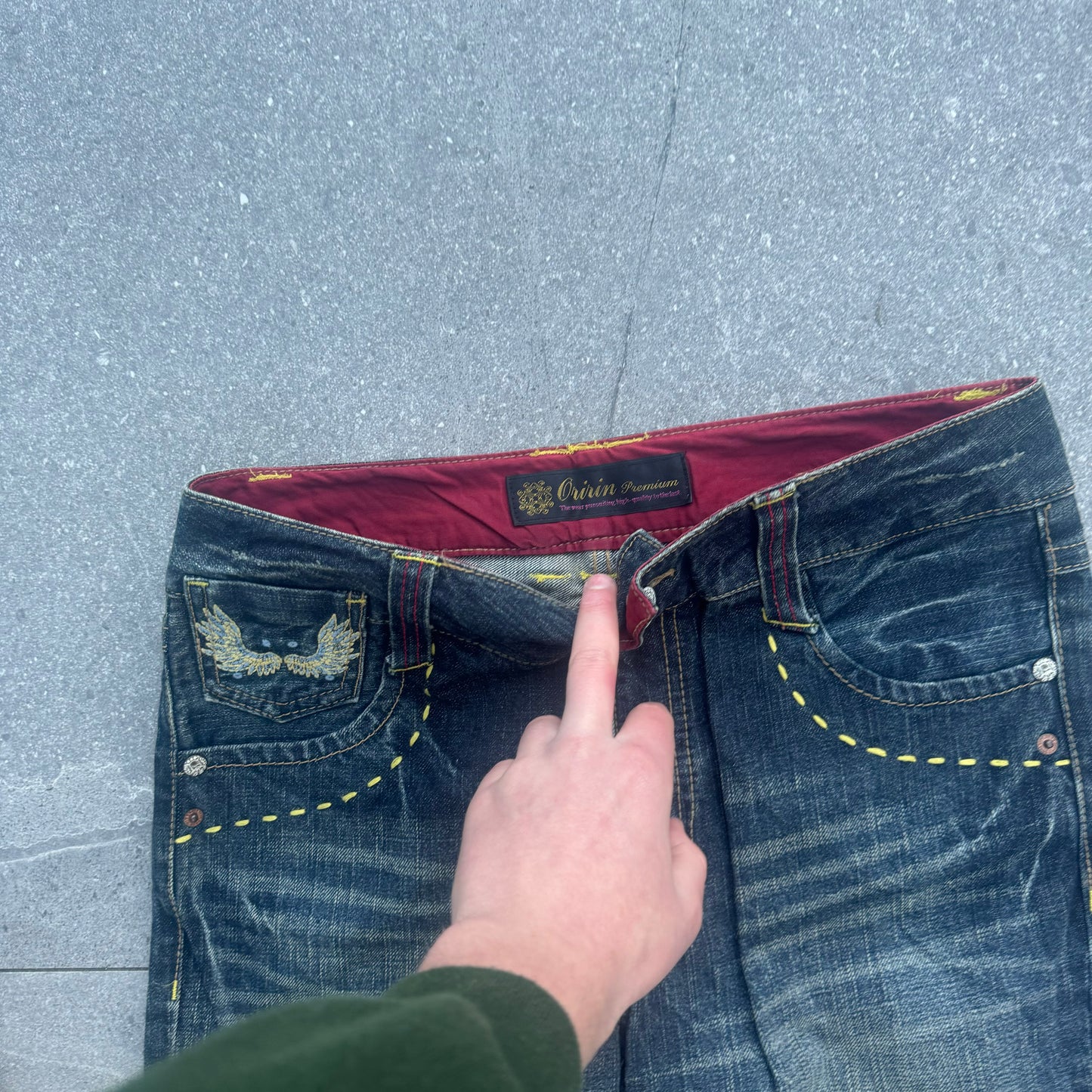 grail japanese wideleg bootcuts - 32x31”