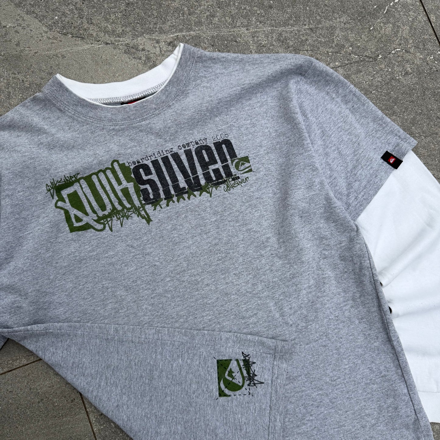 quiksilver layered longsleeve - S