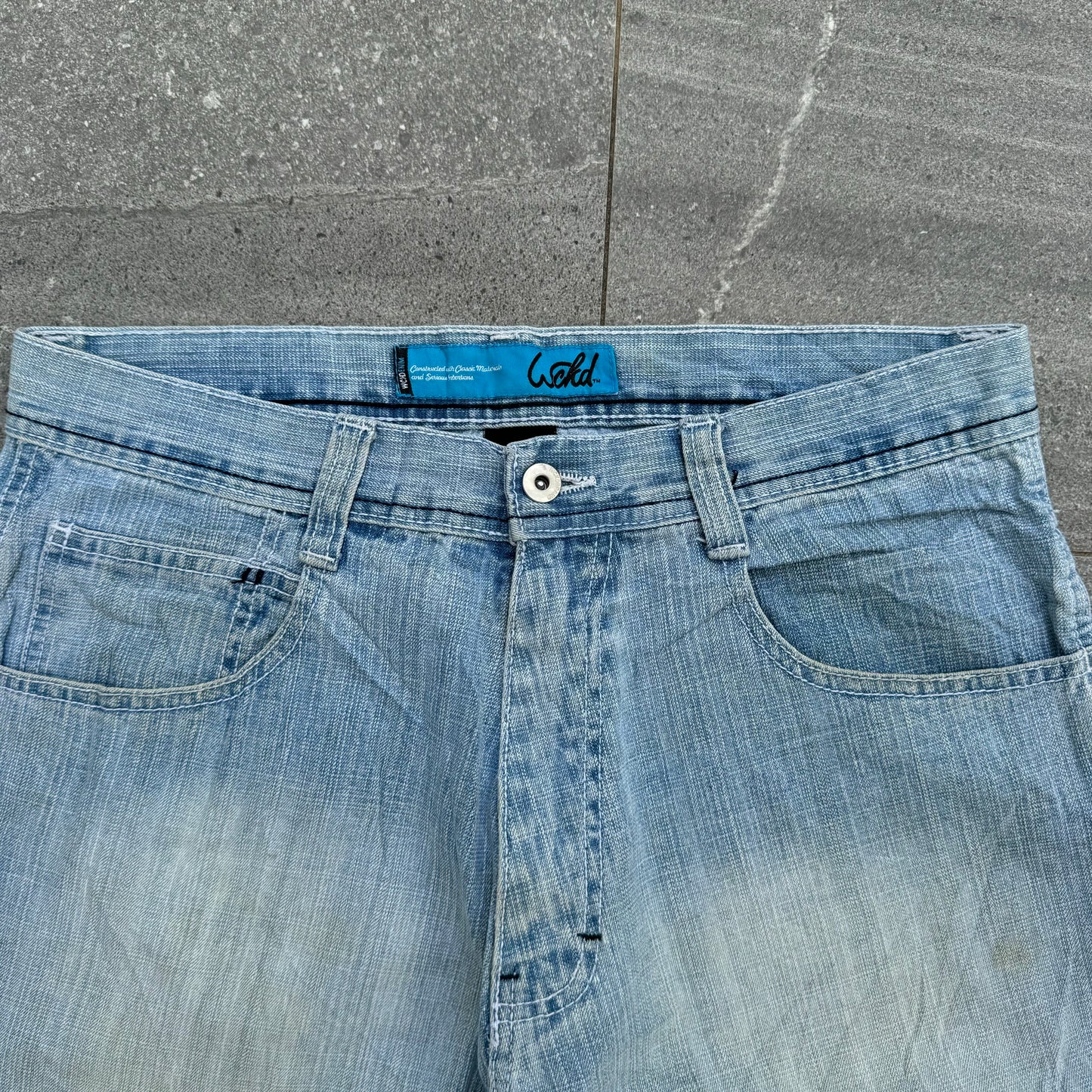 southpole style wckd jorts - 34x14”