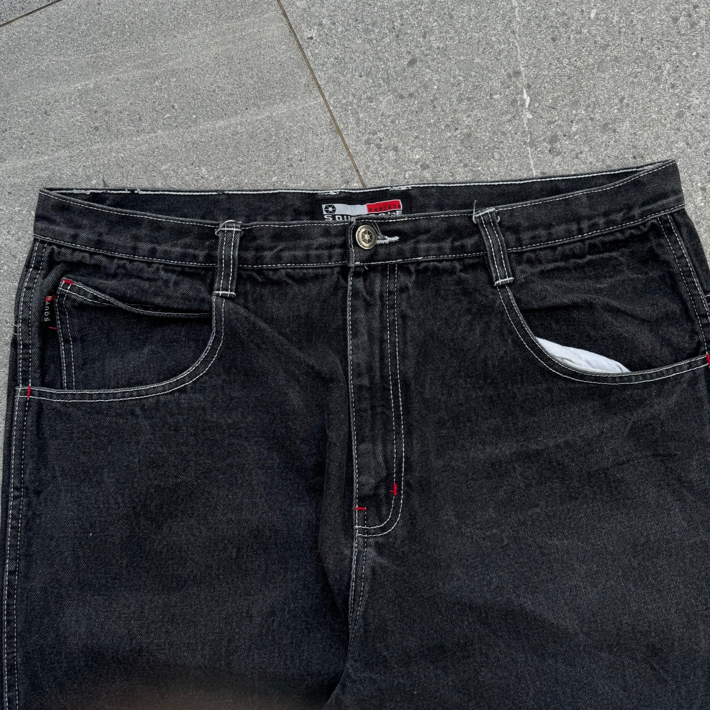 SOUTHPOLE GRAIL BBOY ERA BLACK JEANS - 38x32”