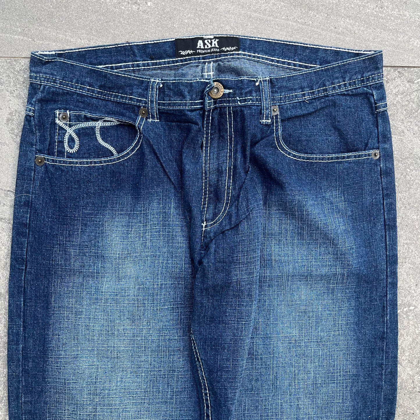 embroidered ask jeans - 36x30”