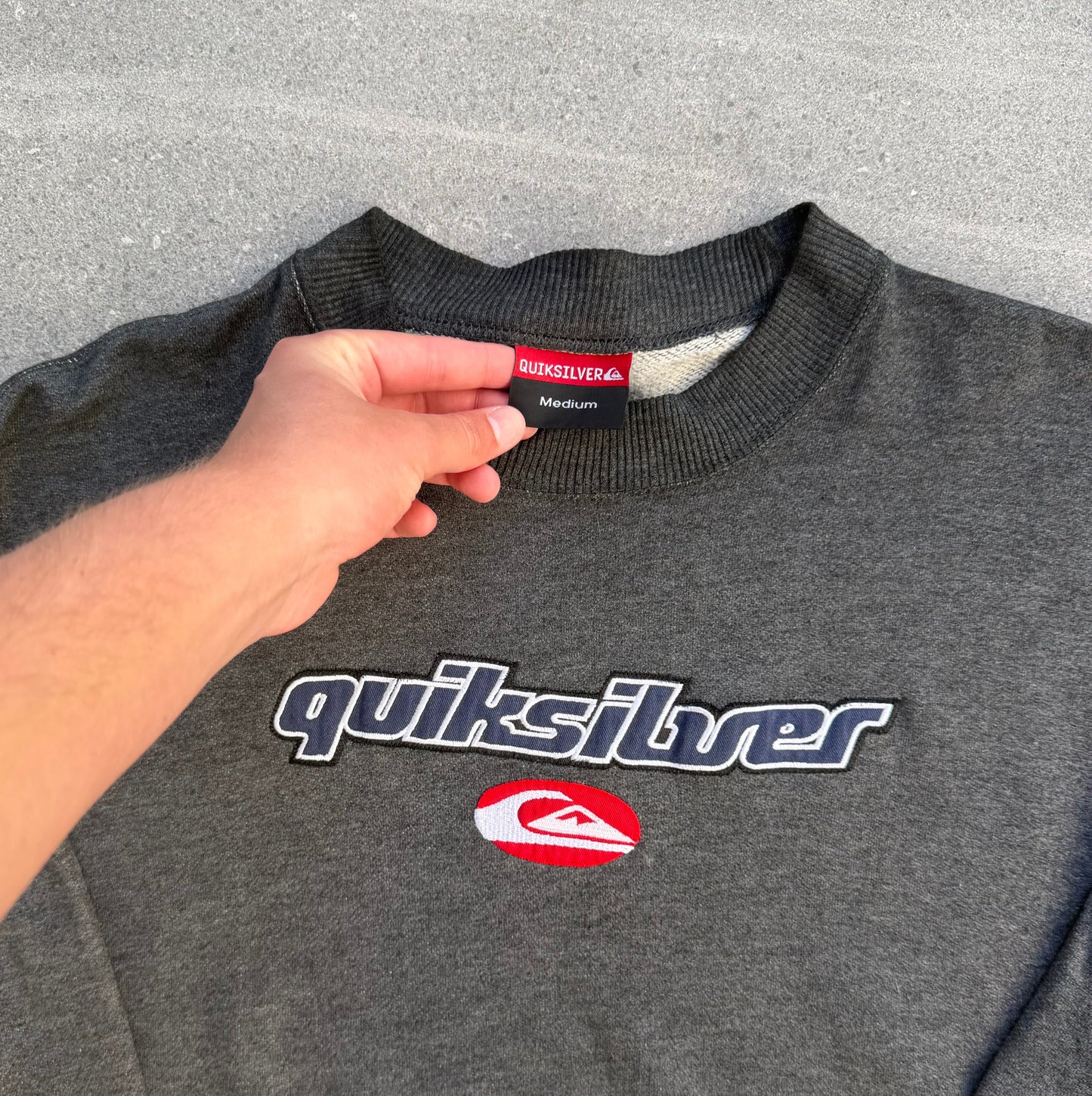90s quiksilver crew - L