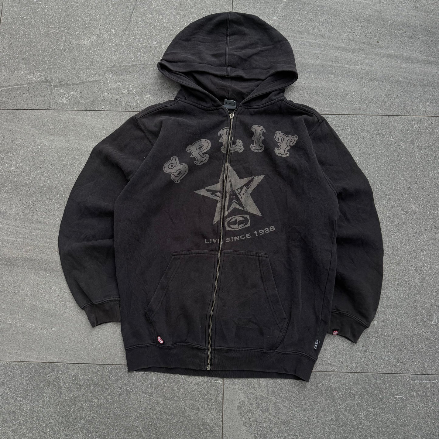 90s split zipup - M