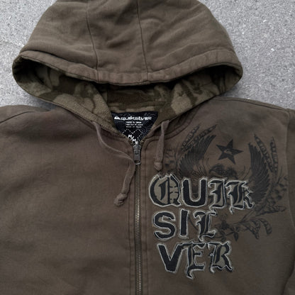reversible quiksilver camo hoodie - M