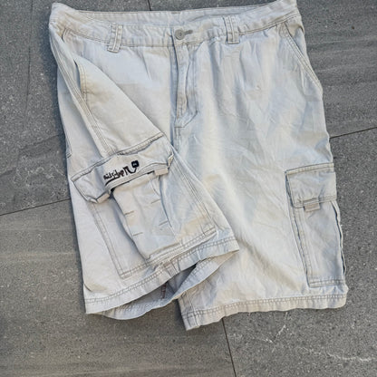 the CLEANEST tan quiksilver shorts (below knee fit) - 36”