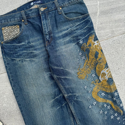 butenshoten japanese jeans - 34x30”