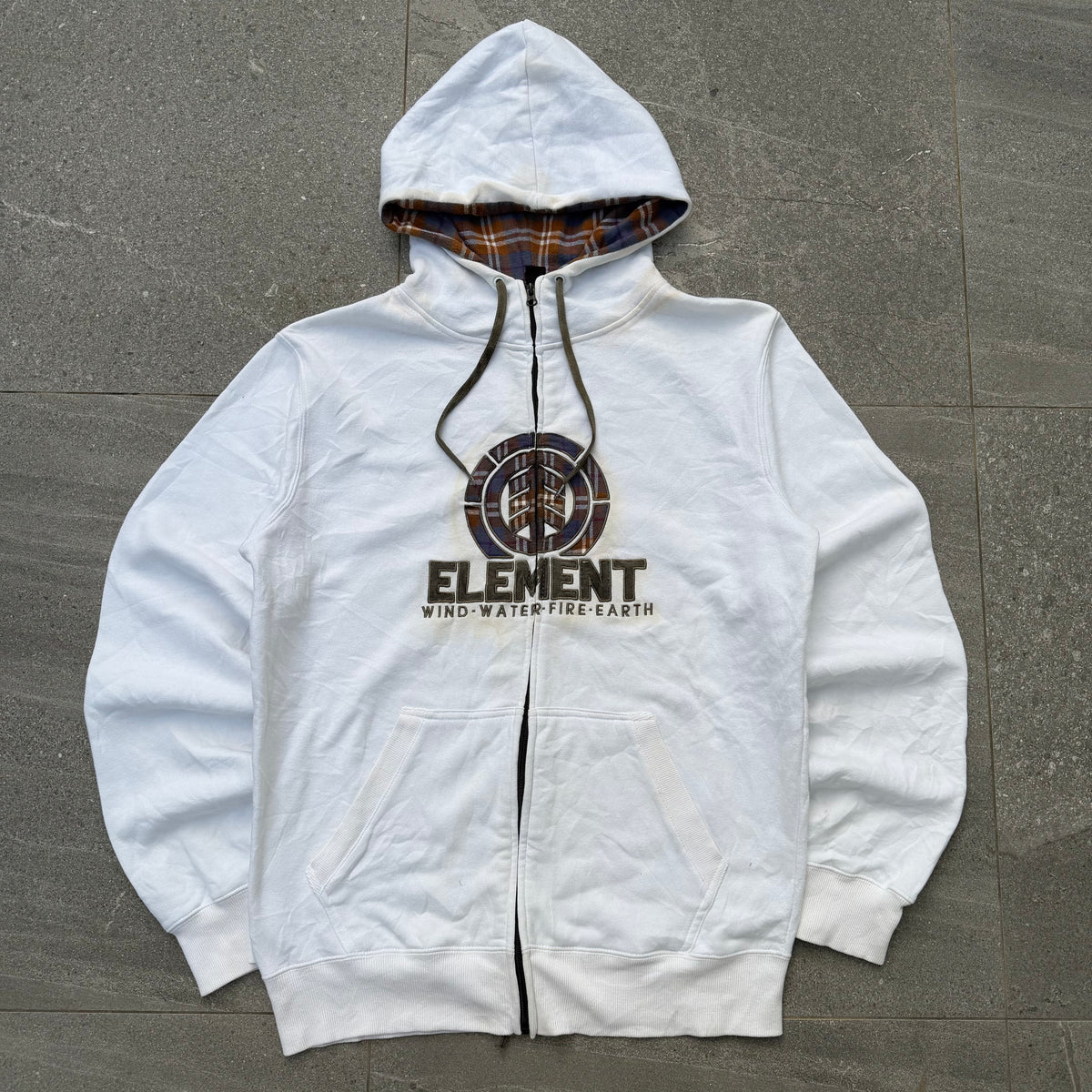 graillllll element plaid zip up - L
