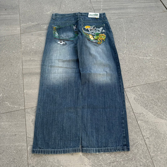 goated 5ive jungle jeans yewwww - 34x32”