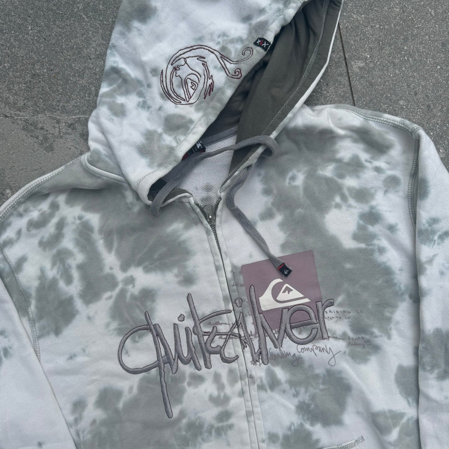 quiksilver cloud print zip - L
