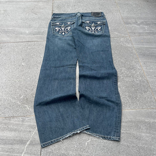 fleur de lis bootcuts - 34x33”