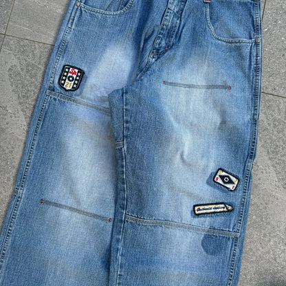 southpole patch jeans - 34x32”