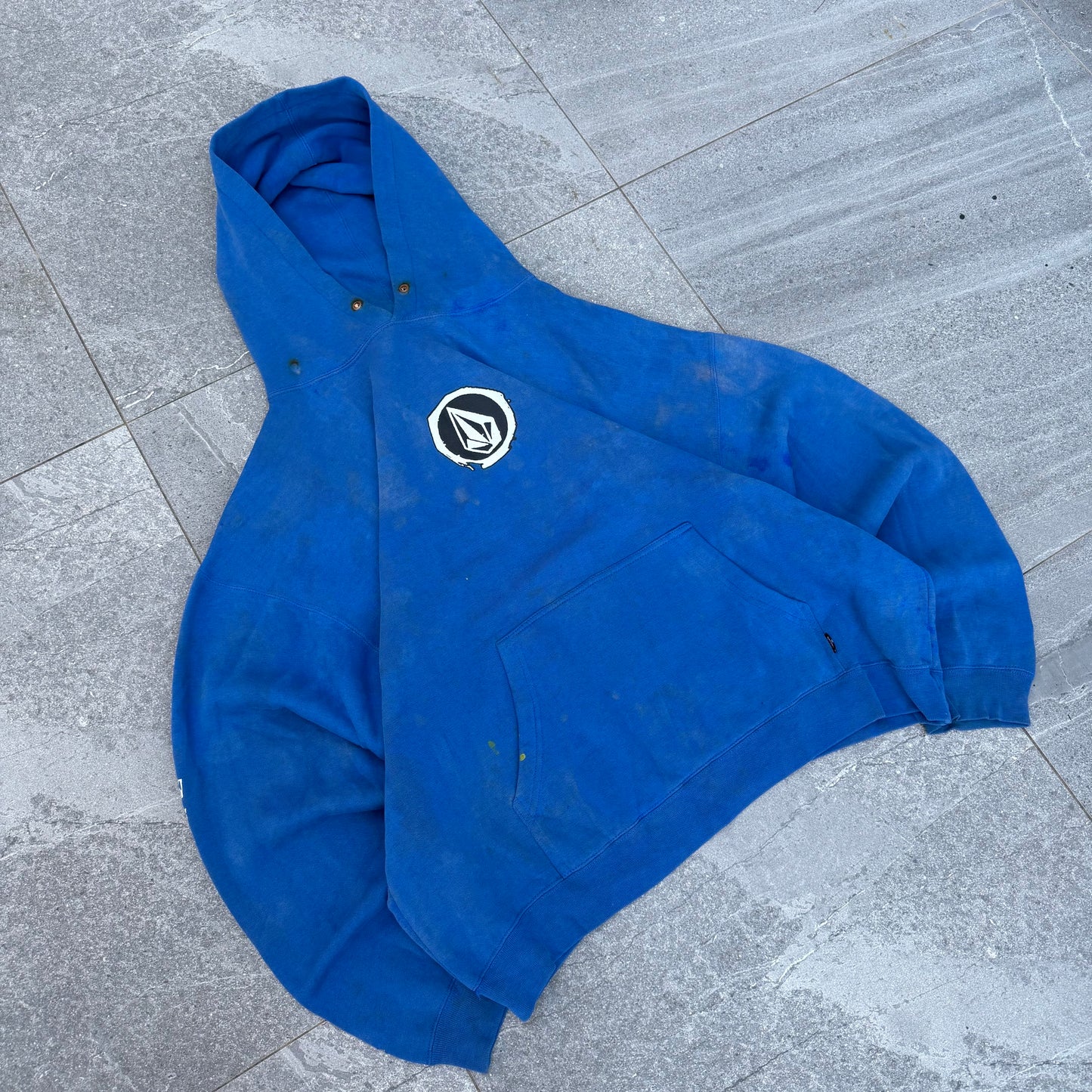 thrashed volcom hoodie - XL