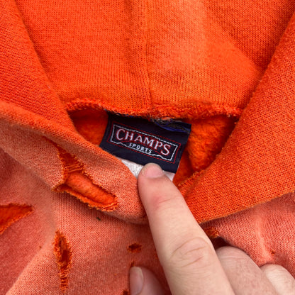90s orange faded hoodie - XL