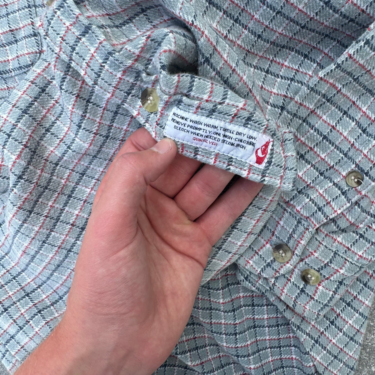 BEAUTIFUL 90s quiksilver textured shirt - L