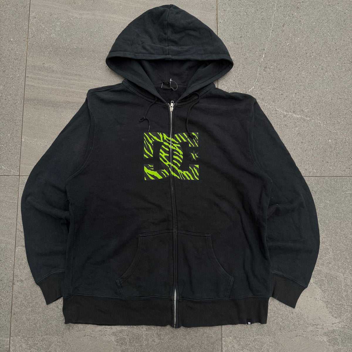 neon tiger print dc zip - XL