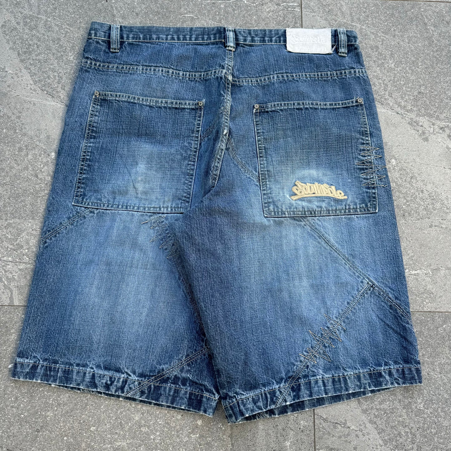 southpole panel jorts - 40x13.5”