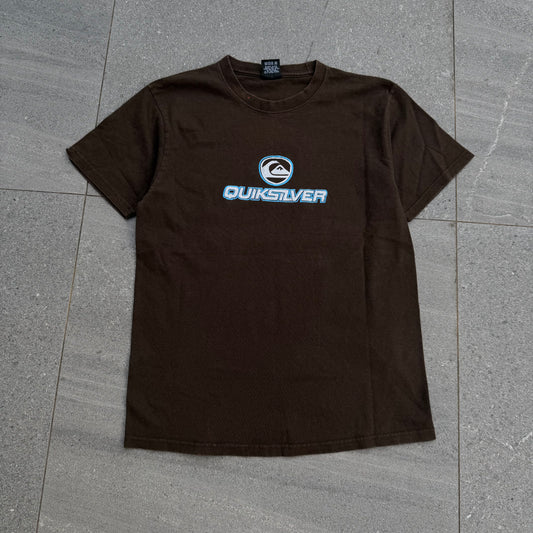 brown quiksilver teeeeee - S