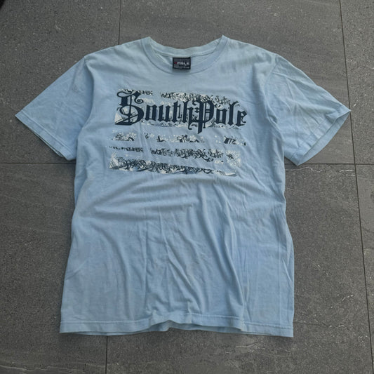 baby blue southpole tee - L