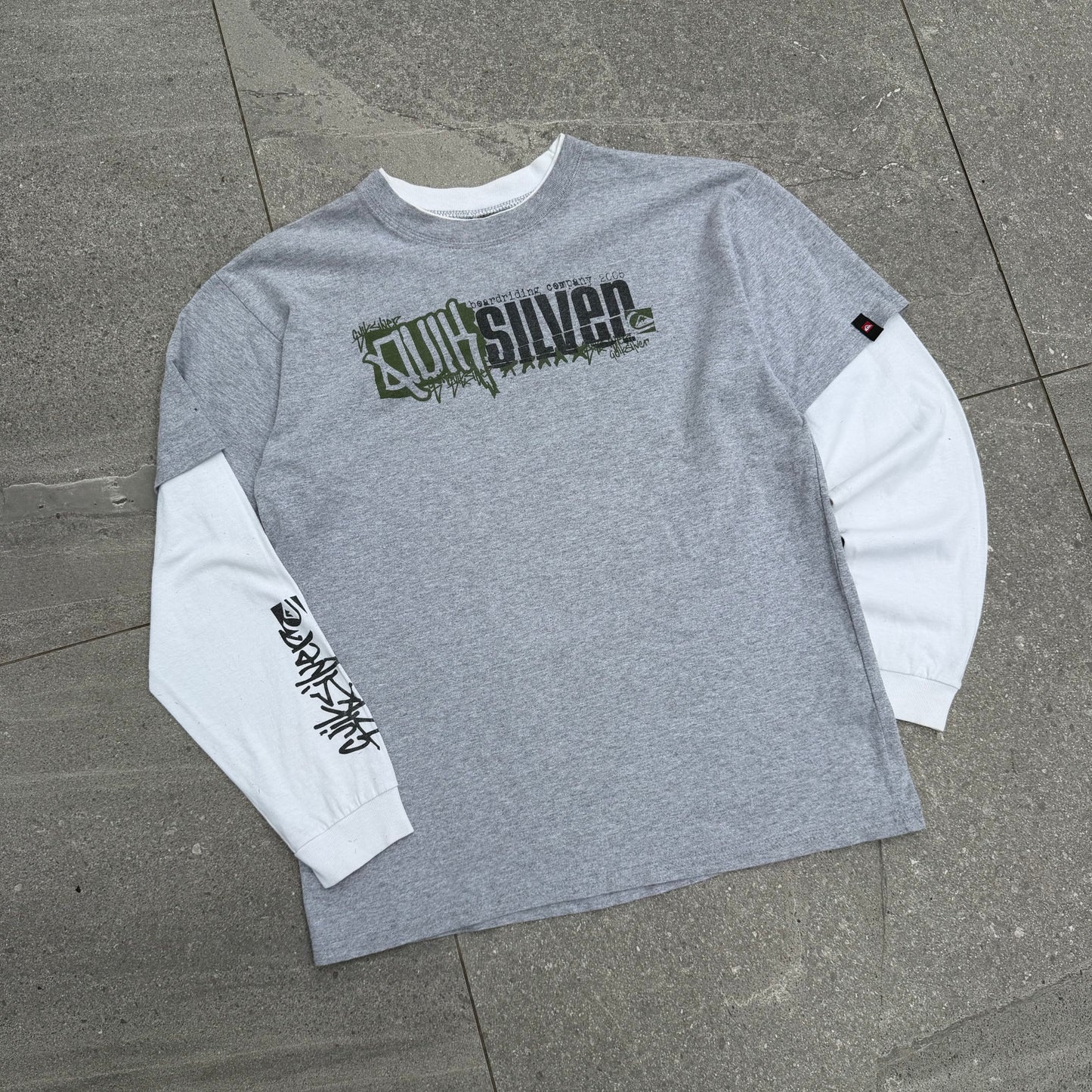 quiksilver layered longsleeve - S
