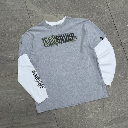 quiksilver layered longsleeve - S
