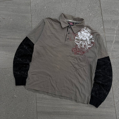 i would kms if i didn’t cop this. point zero layered polo - M
