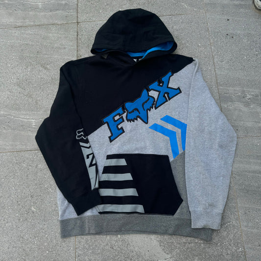 panelled fox hoodie - XL