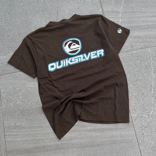 brown quiksilver teeeeee - S