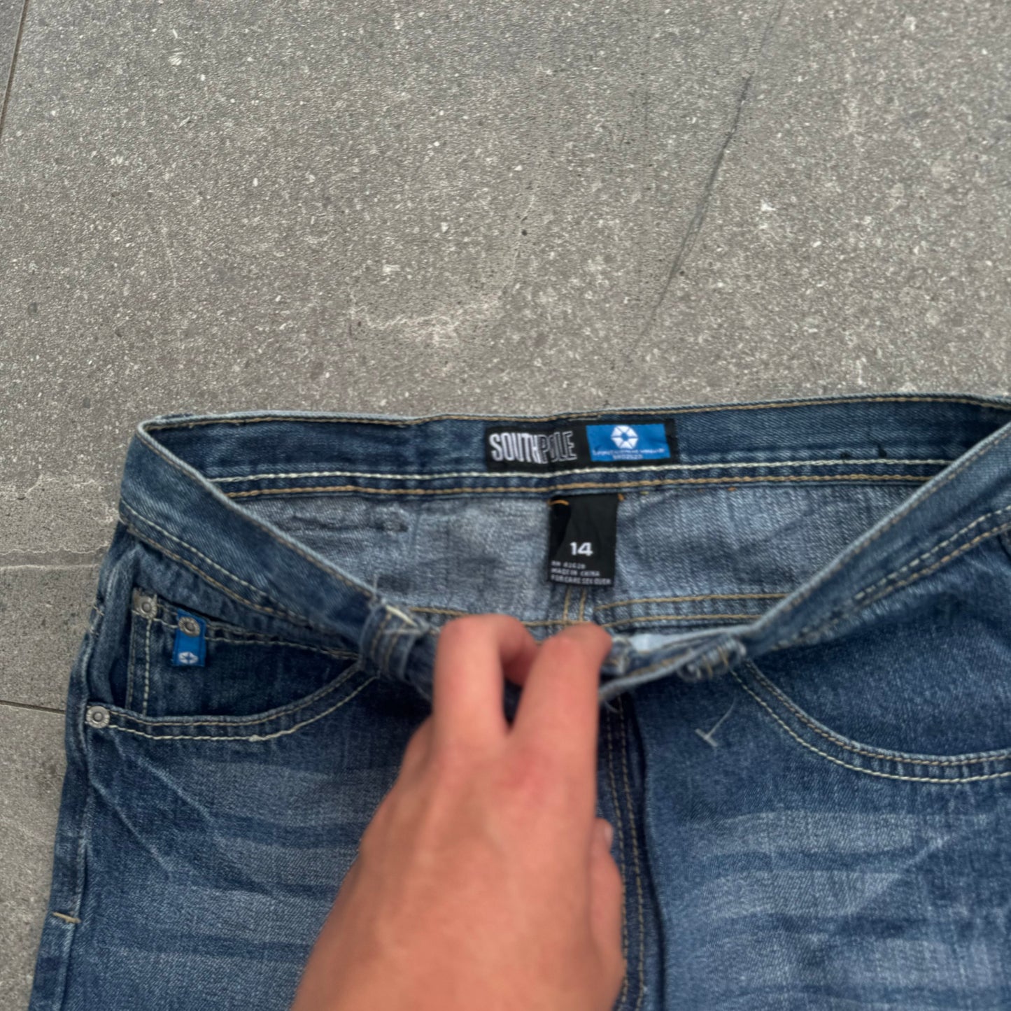 southpole blue tab jorts - 30x11”
